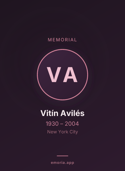 Memorial portrait of Vitín Avilés