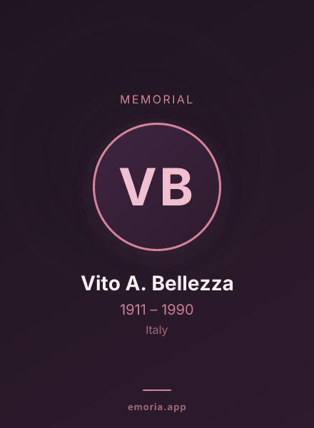 Memorial portrait of Vito A. Bellezza