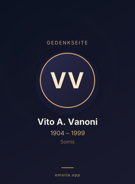 Gedenkportrait von Vito A. Vanoni