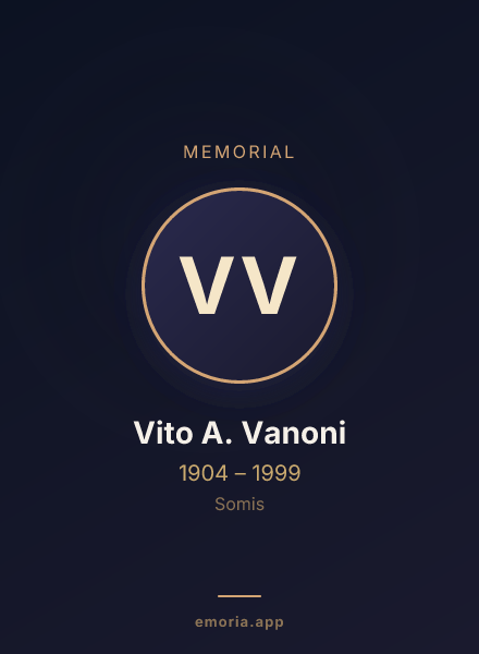 Memorial portrait of Vito A. Vanoni