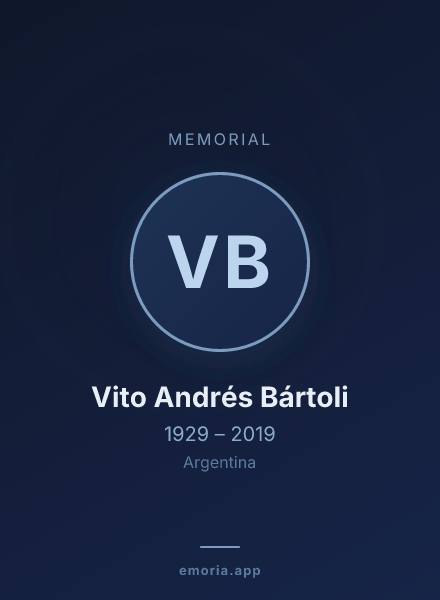 Memorial portrait of Vito Andrés Bártoli