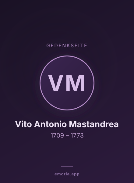 Gedenkportrait von Vito Antonio Mastandrea