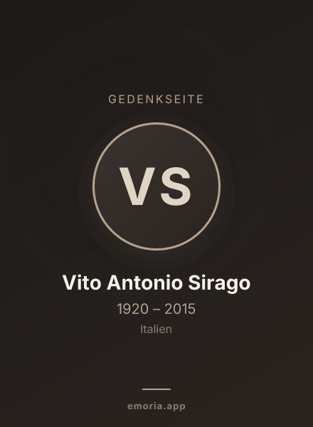 Gedenkportrait von Vito Antonio Sirago