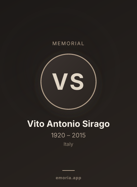 Memorial portrait of Vito Antonio Sirago