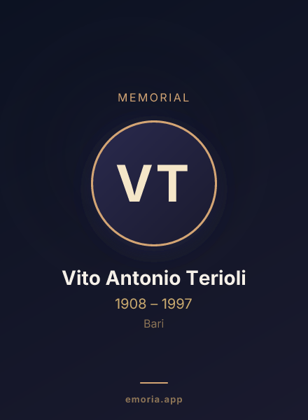 Memorial portrait of Vito Antonio Terioli