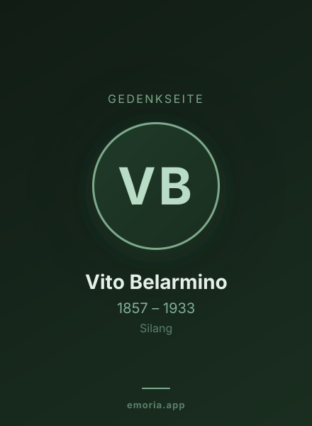 Gedenkportrait von Vito Belarmino