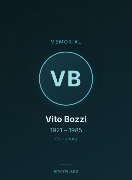 Memorial portrait of Vito Bozzi