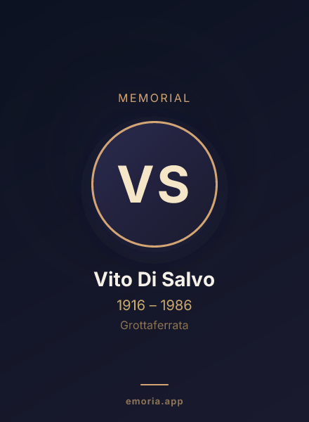 Memorial portrait of Vito Di Salvo