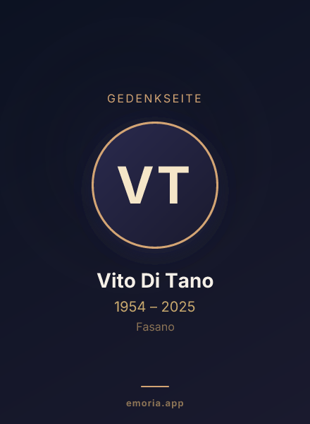 Gedenkportrait von Vito Di Tano