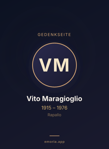 Gedenkportrait von Vito Maragioglio