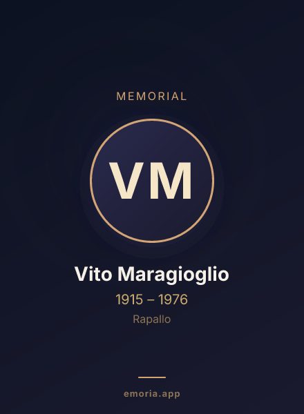 Memorial portrait of Vito Maragioglio