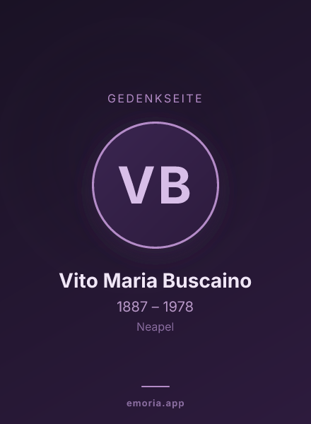 Gedenkportrait von Vito Maria Buscaino