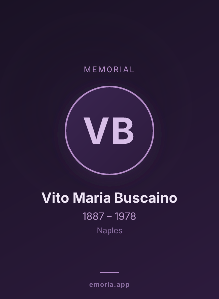 Memorial portrait of Vito Maria Buscaino