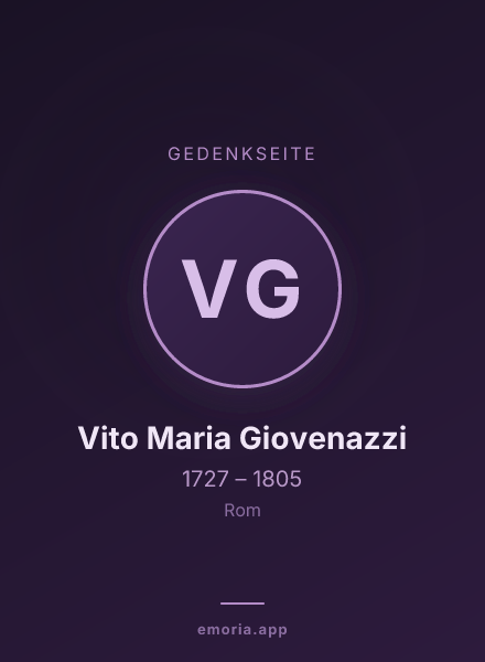 Gedenkportrait von Vito Maria Giovenazzi