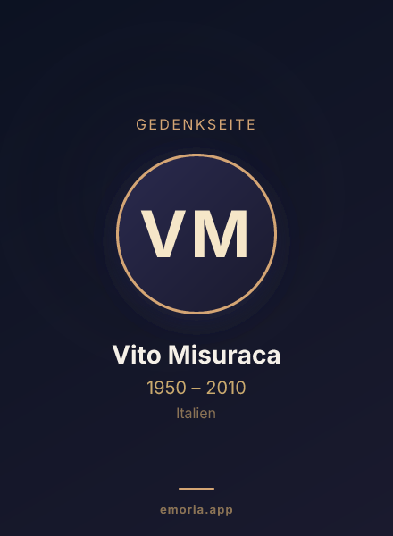 Gedenkportrait von Vito Misuraca