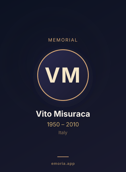 Memorial portrait of Vito Misuraca