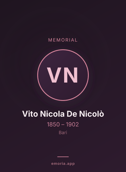 Memorial portrait of Vito Nicola De Nicolò