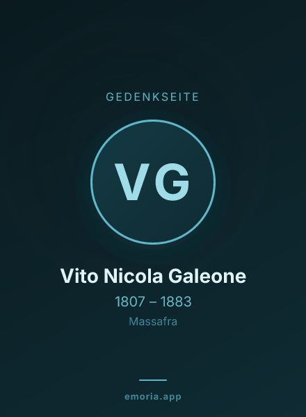 Gedenkportrait von Vito Nicola Galeone