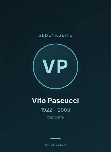 Gedenkportrait von Vito Pascucci