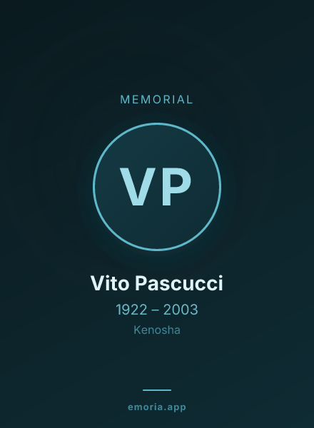 Memorial portrait of Vito Pascucci