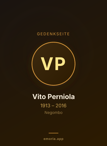 Gedenkportrait von Vito Perniola