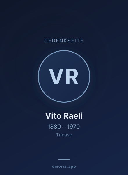 Gedenkportrait von Vito Raeli
