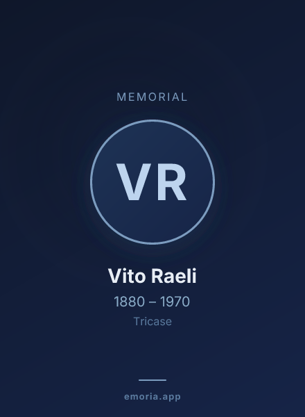 Memorial portrait of Vito Raeli