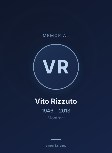 Memorial portrait of Vito Rizzuto