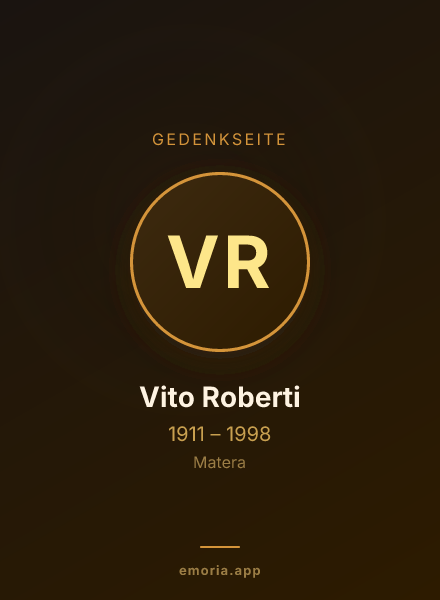 Gedenkportrait von Vito Roberti
