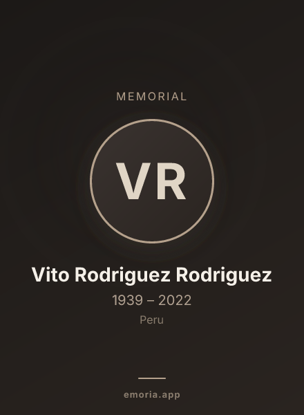 Memorial portrait of Vito Rodriguez Rodriguez