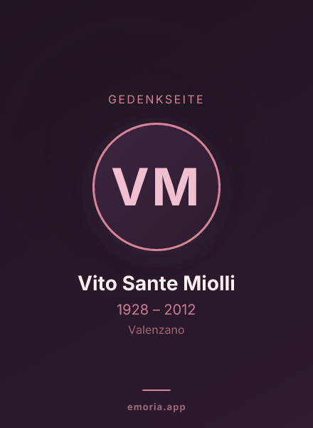 Gedenkportrait von Vito Sante Miolli