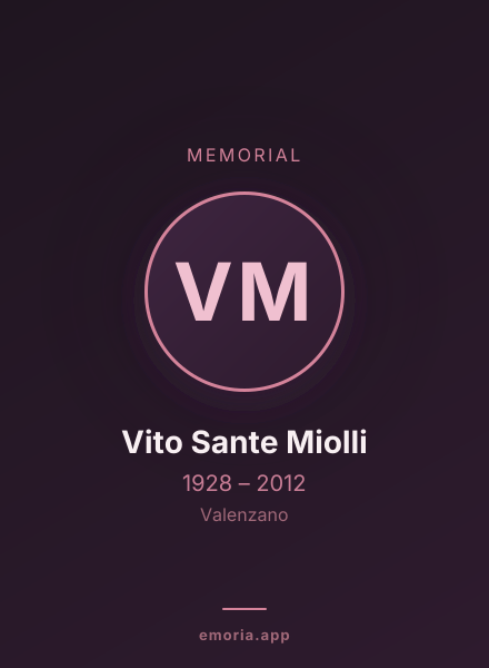 Memorial portrait of Vito Sante Miolli
