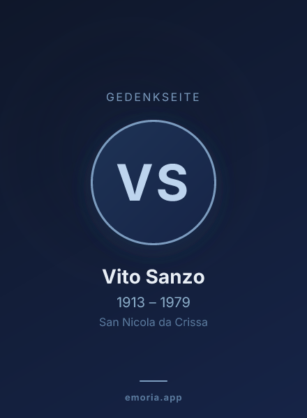 Gedenkportrait von Vito Sanzo