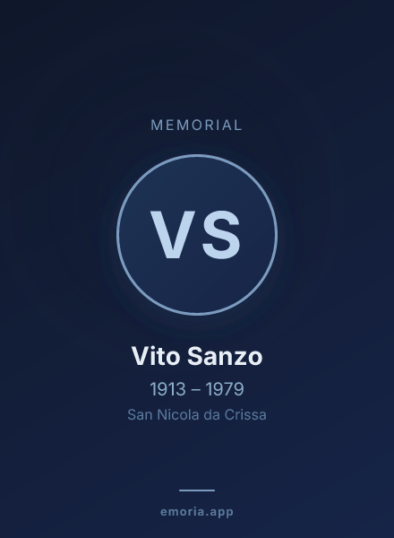 Memorial portrait of Vito Sanzo