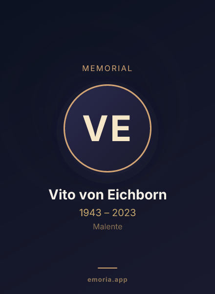 Memorial portrait of Vito von Eichborn