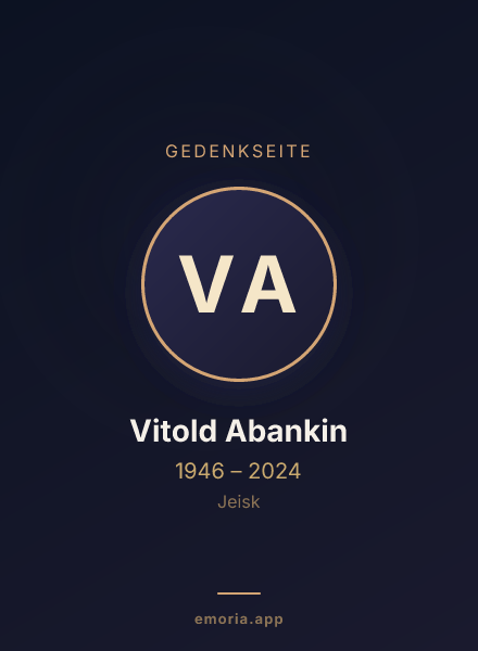 Gedenkportrait von Vitold Abankin