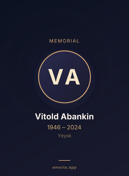 Memorial portrait of Vitold Abankin
