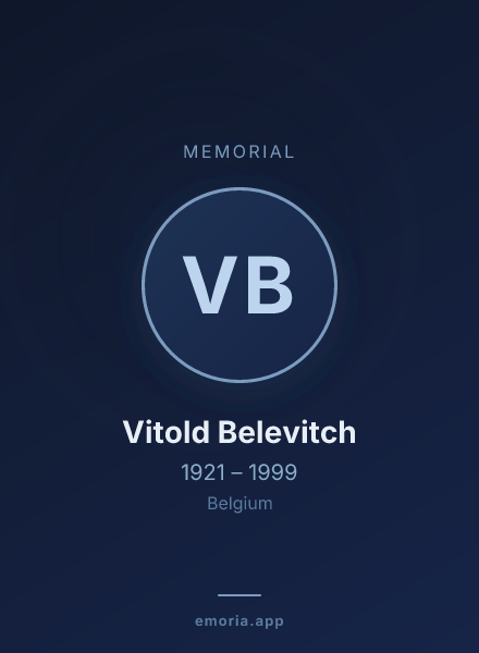 Memorial portrait of Vitold Belevitch
