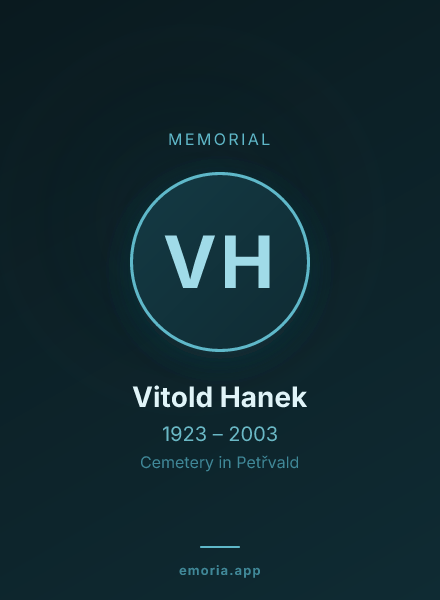 Memorial portrait of Vitold Hanek