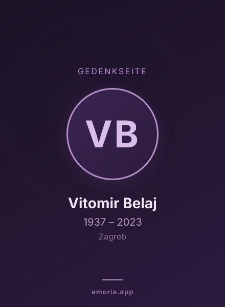 Gedenkportrait von Vitomir Belaj
