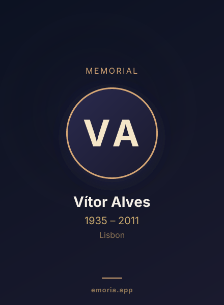 Memorial portrait of Vítor Alves