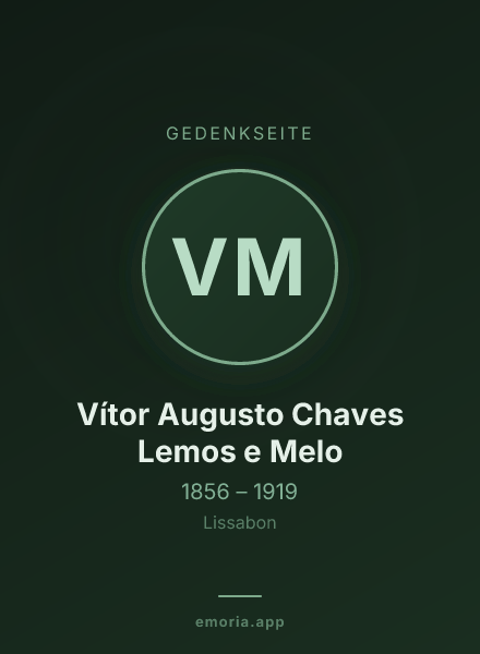 Gedenkportrait von Vítor Augusto Chaves Lemos e Melo