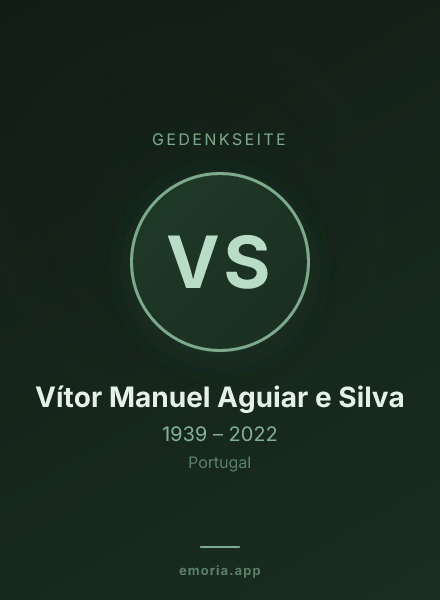 Gedenkportrait von Vítor Manuel Aguiar e Silva