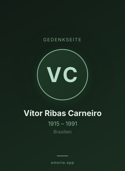 Gedenkportrait von Vítor Ribas Carneiro