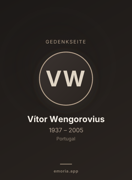 Gedenkportrait von Vítor Wengorovius