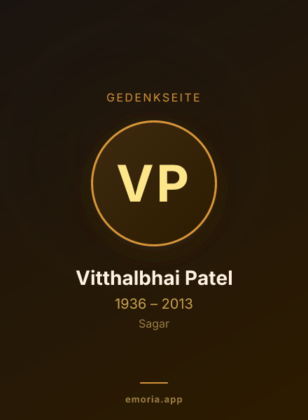 Gedenkportrait von Vitthalbhai Patel