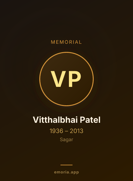 Memorial portrait of Vitthalbhai Patel