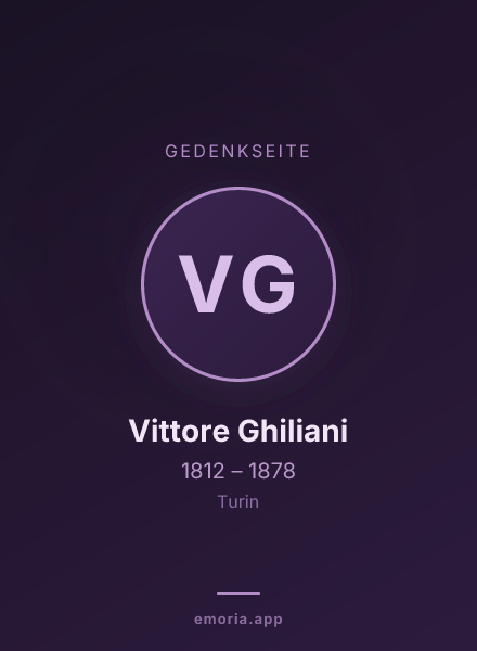 Gedenkportrait von Vittore Ghiliani