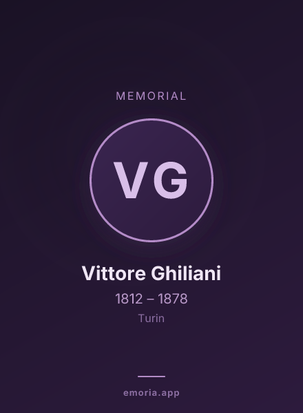 Memorial portrait of Vittore Ghiliani