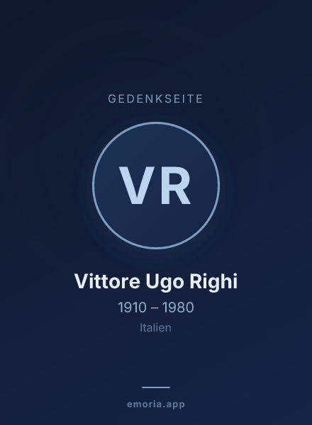 Gedenkportrait von Vittore Ugo Righi
